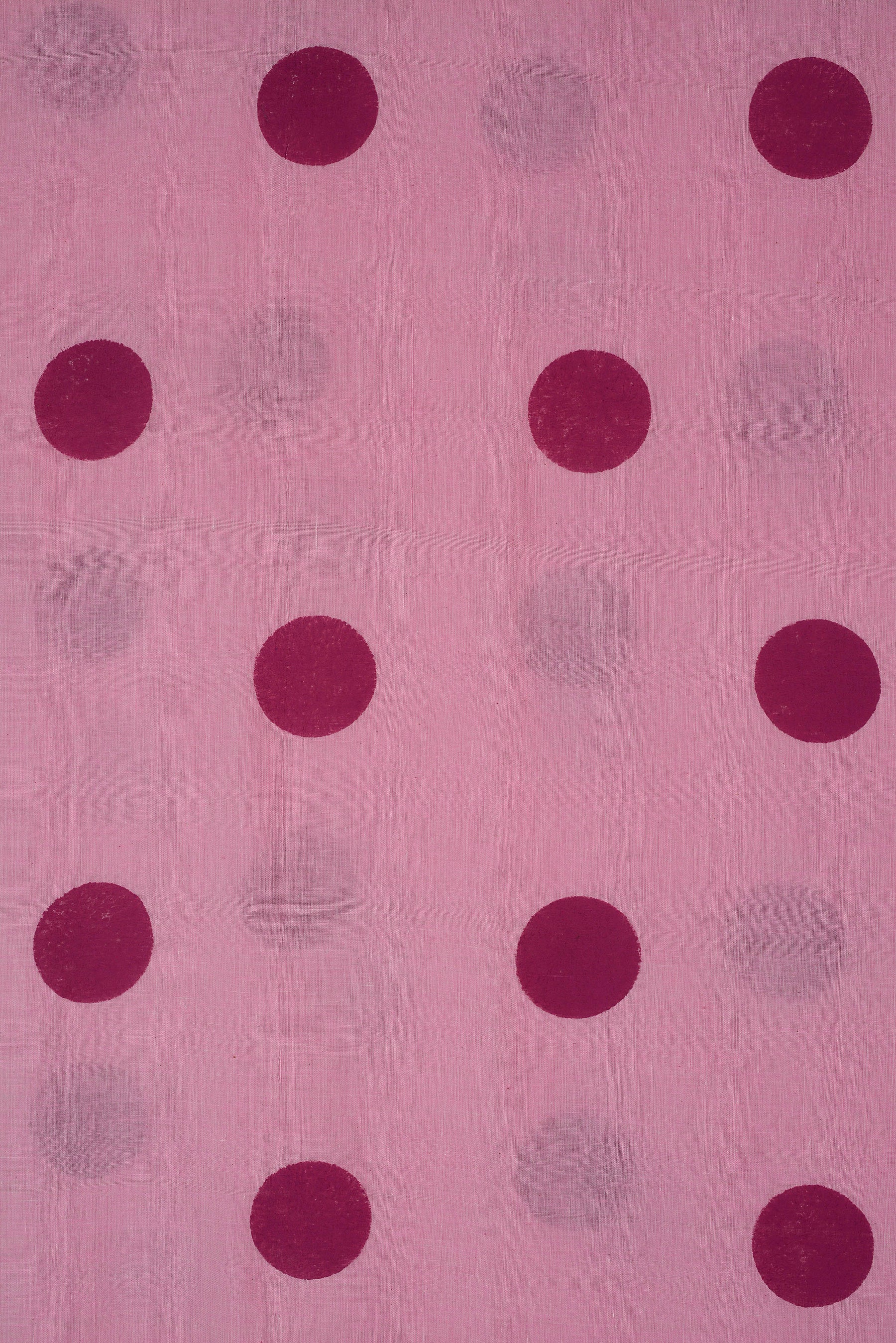 BIG & SMALL POLKA DOTS - HAND BLOCK PRINTED COTTON SAREE