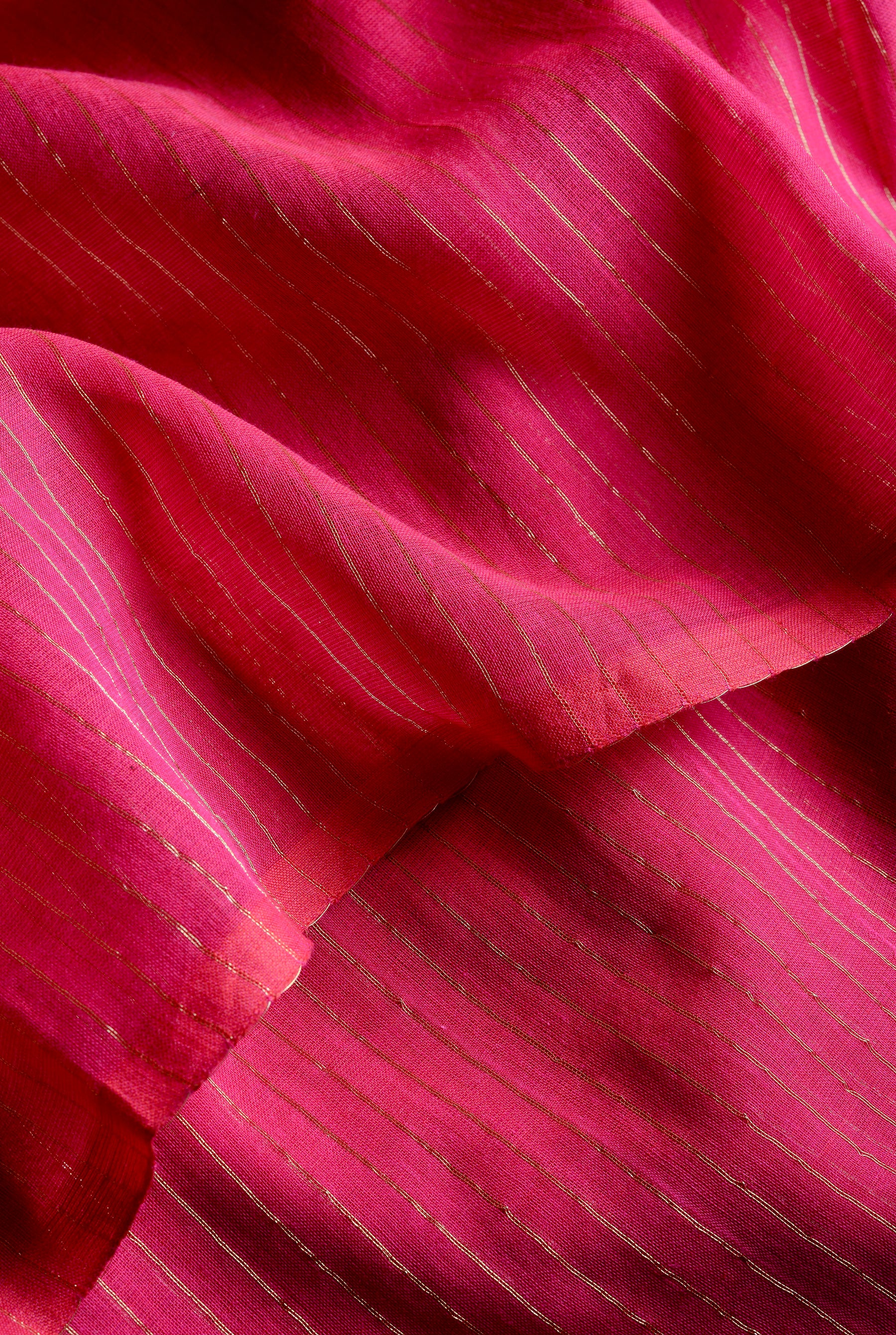 Rani Pink Zari Lines Saree
