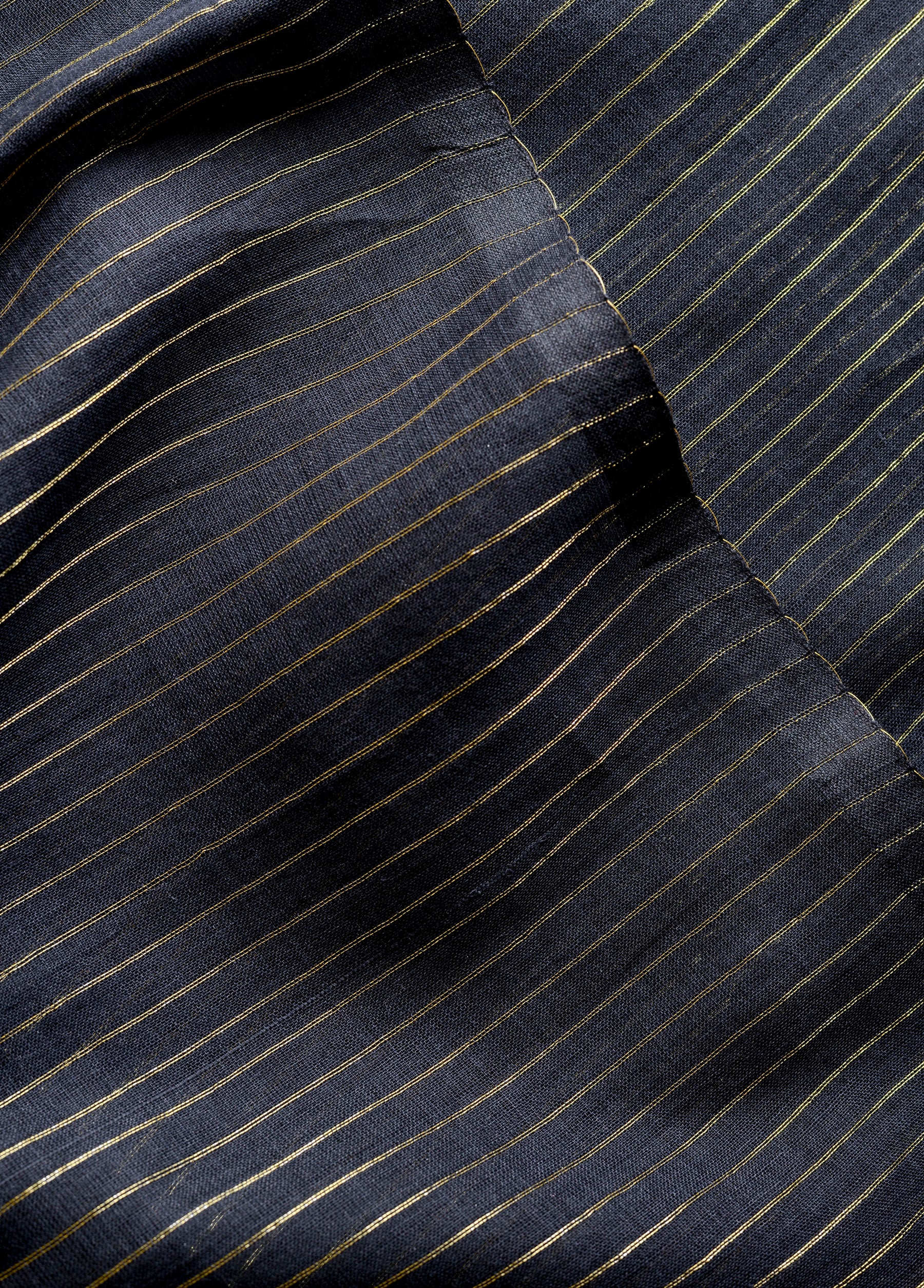 Black Zari Lines Saree
