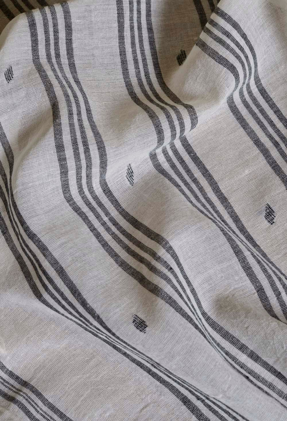 Black and White Jamdani Dupatta