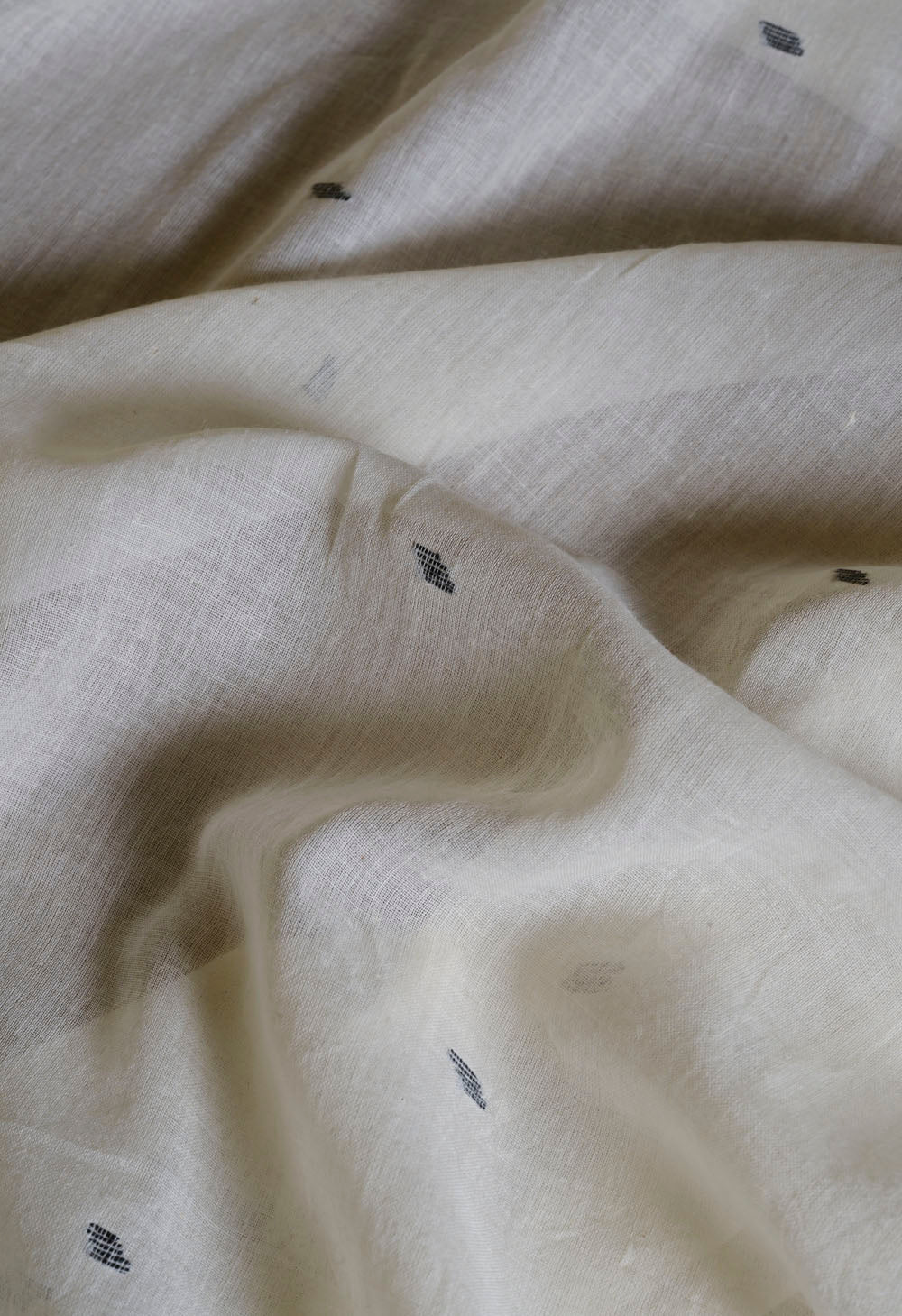 Black and White Jamdani Dupatta