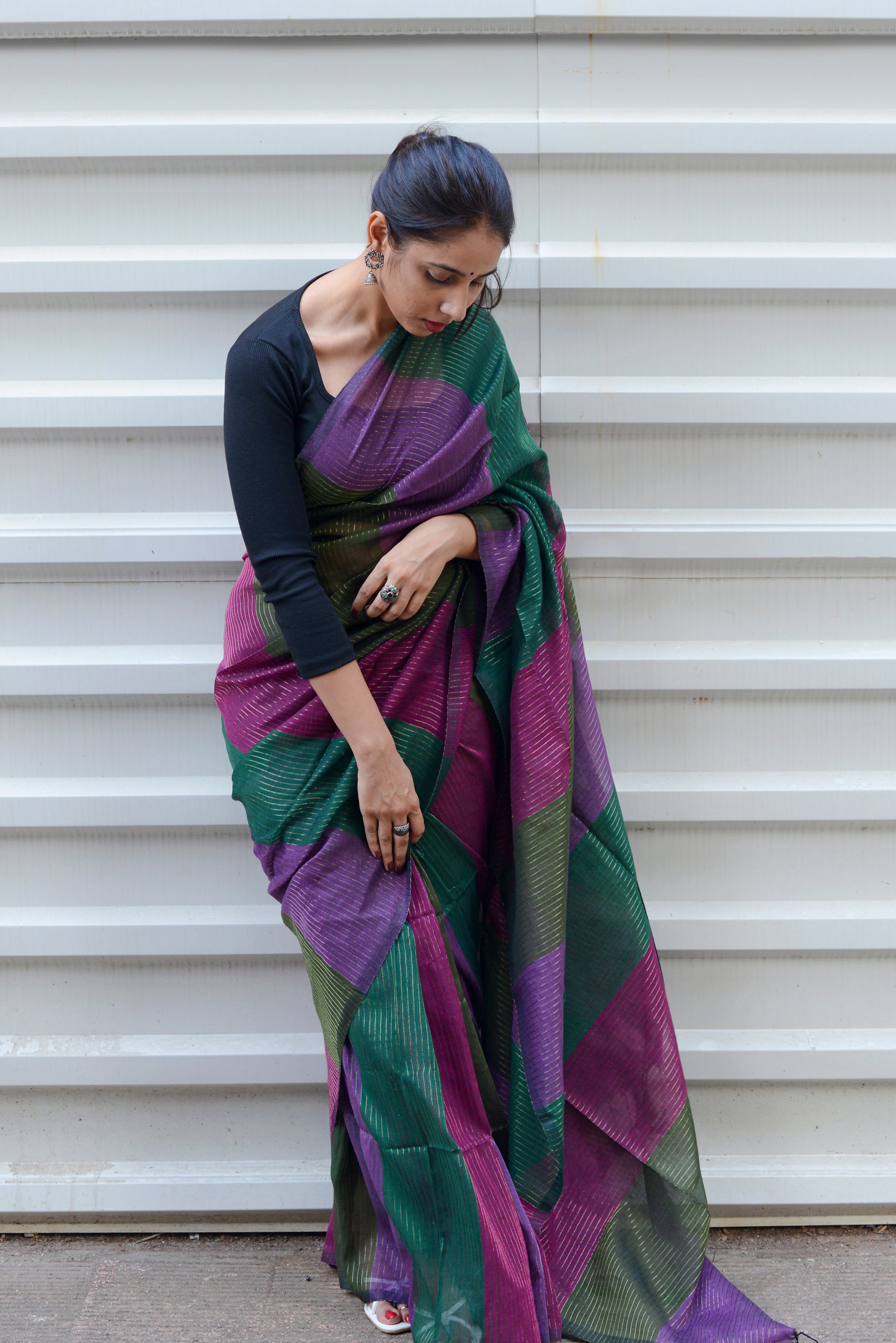 MULTICOLOUR ZARI LINES SAREE