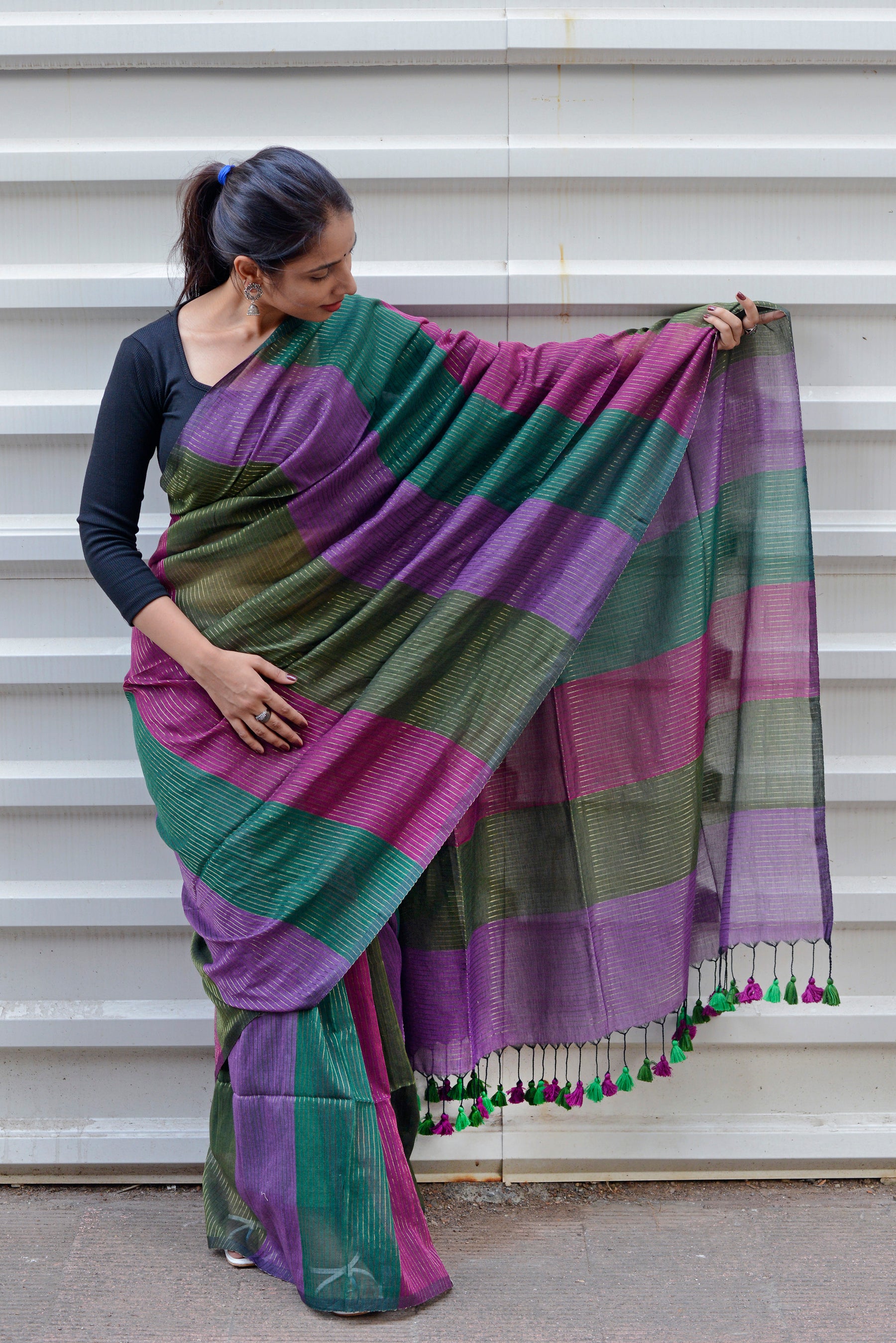 MULTICOLOUR ZARI LINES SAREE