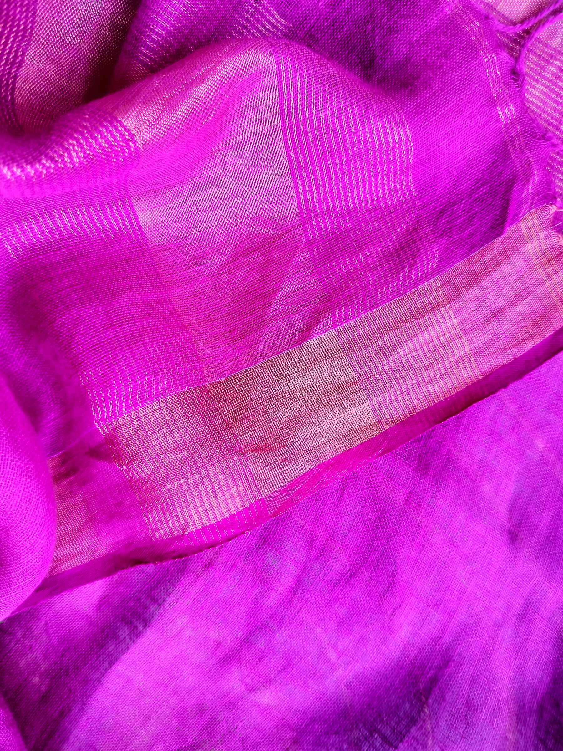 Dark Magenta Linen Dupatta