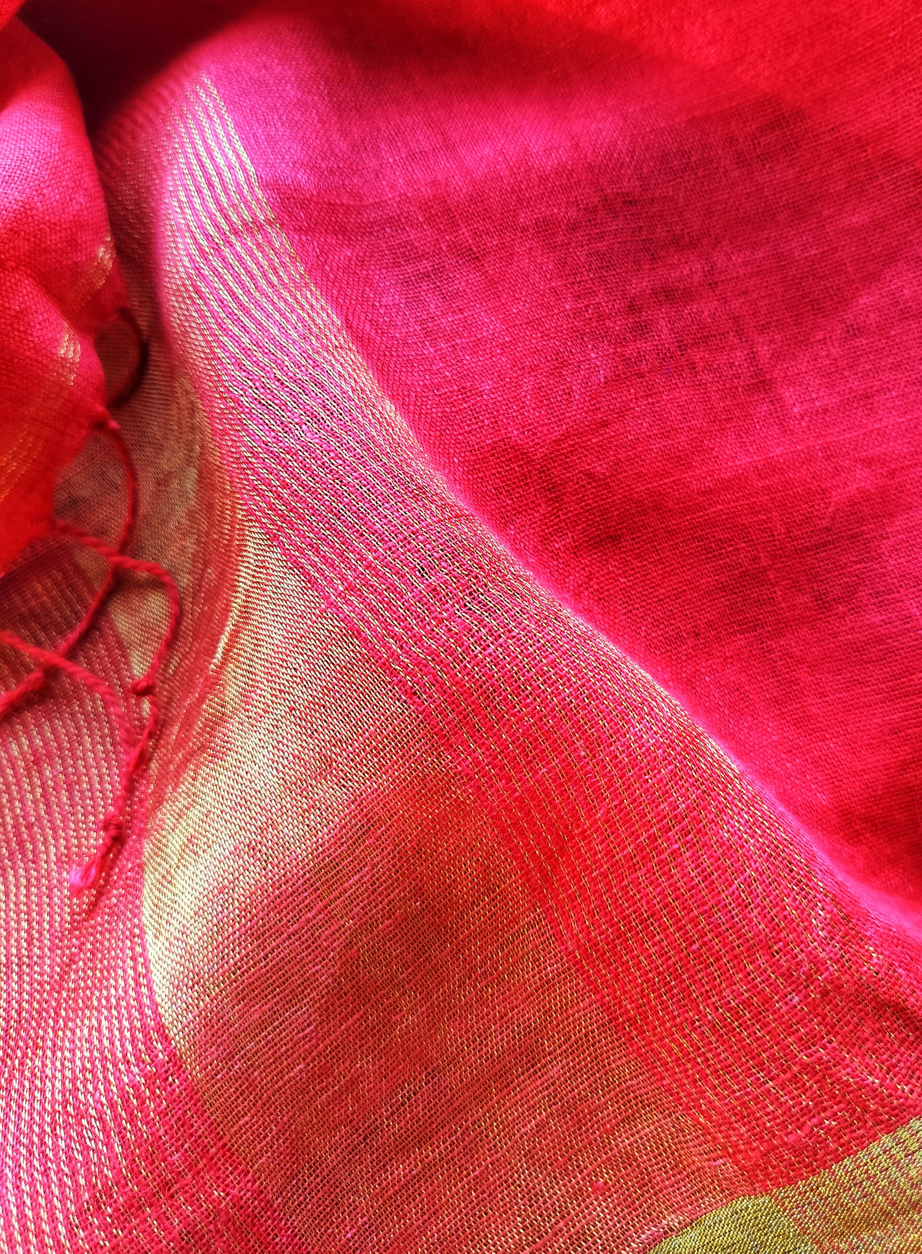 Red Linen Dupatta