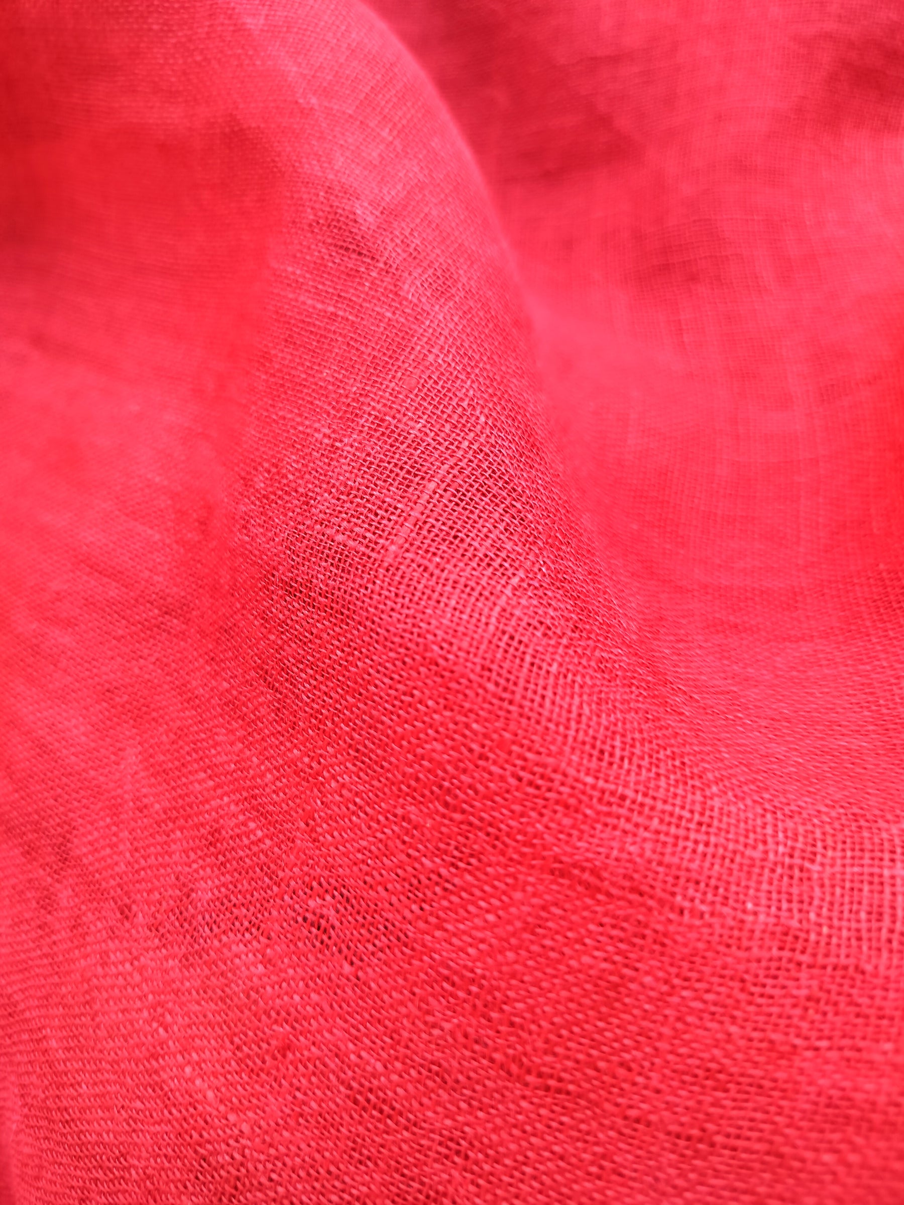 Red Linen Dupatta