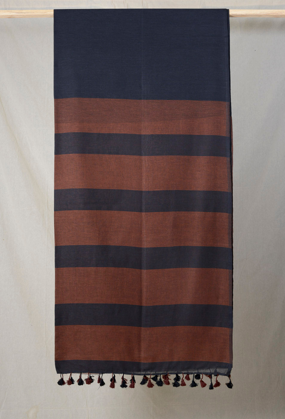 Black and Brown - Handwoven Cotton Saree