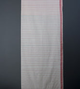 Red White Cotton Line (Half/Half) Saree