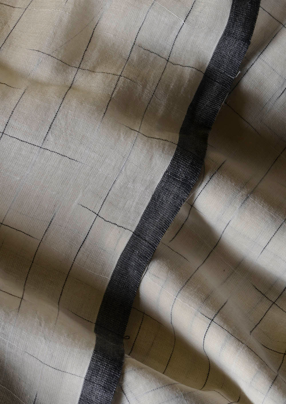WHITE - all over abstract lines Saree
