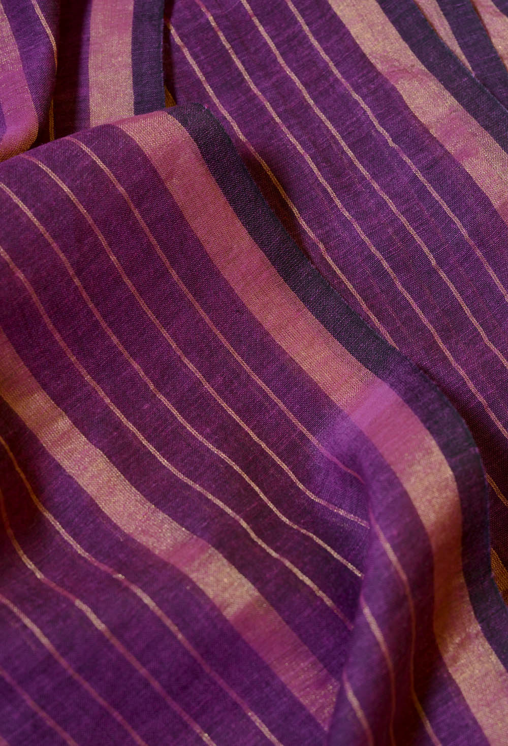 Magenta Gold Zari Stripes