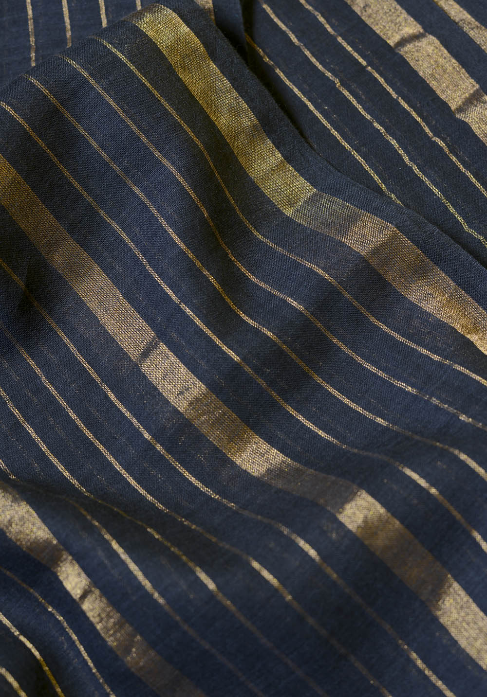 Black Gold Zari Stripes