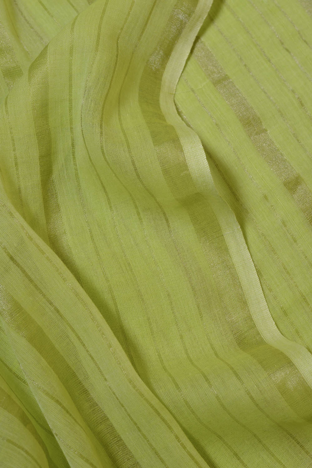 Green Silver Zari Stripes