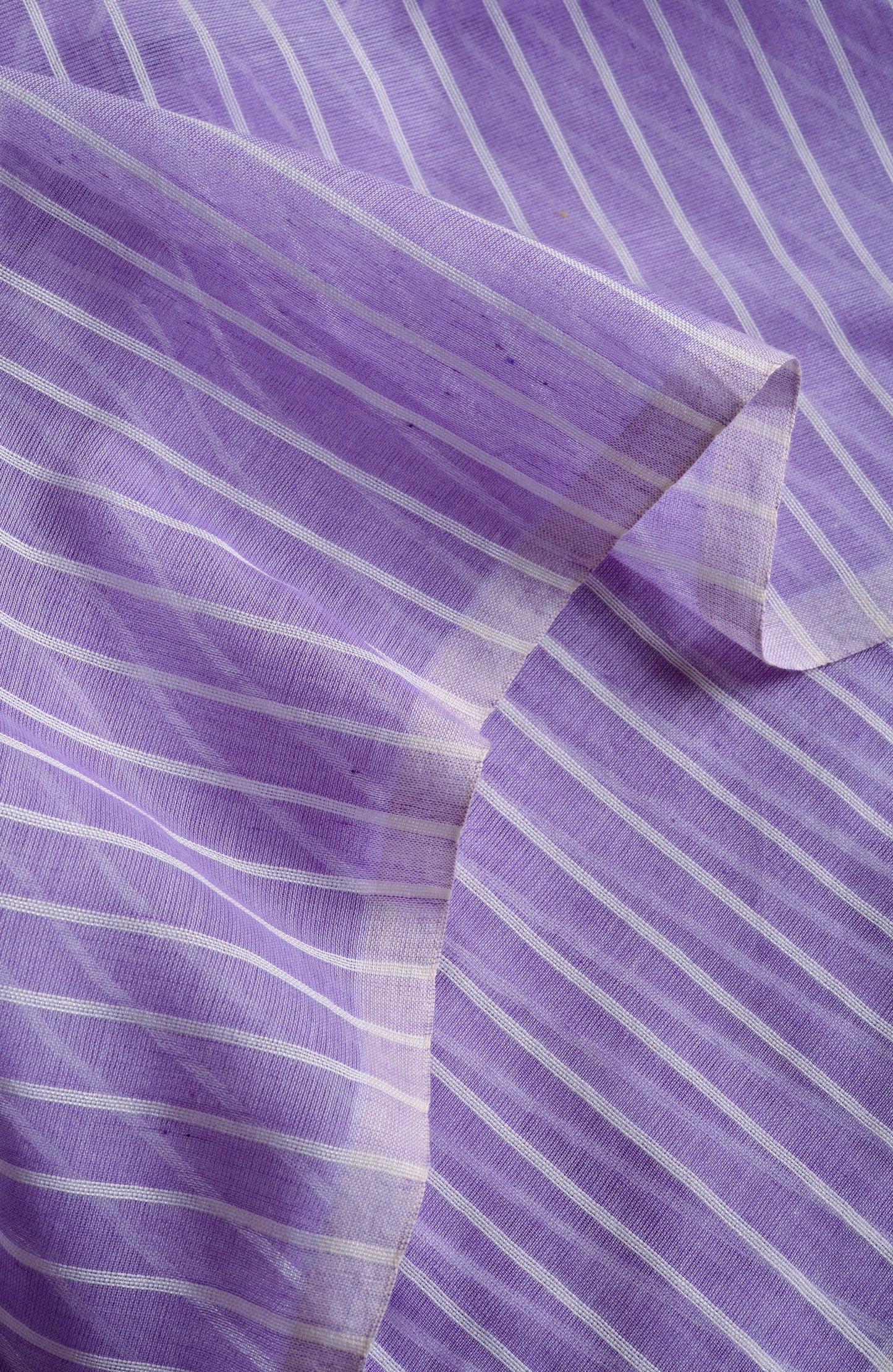 Violet Cotton Lines Saree