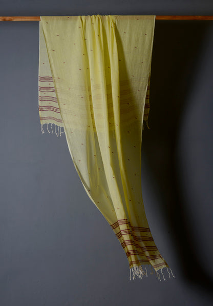 Light Yellow Jamdani Dupatta