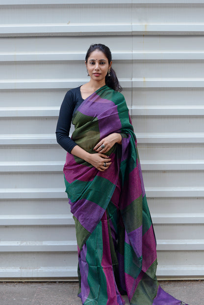 MULTICOLOUR ZARI LINES SAREE