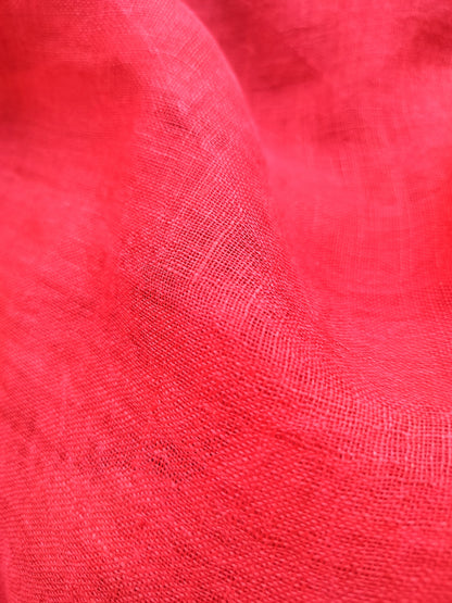 Red Linen Dupatta