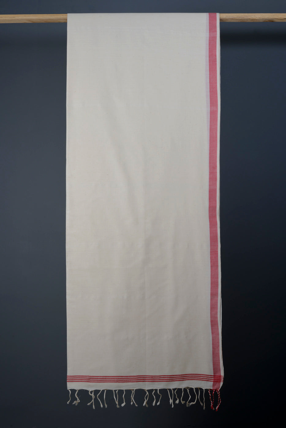 Laal - Shada - Handwoven Cotton Saree