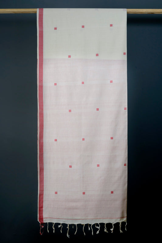 Handwoven Bawanbooti Square Booti Saree