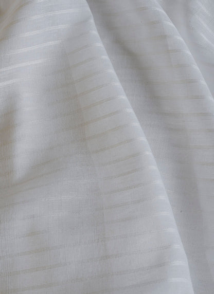White Cotton Line Saree