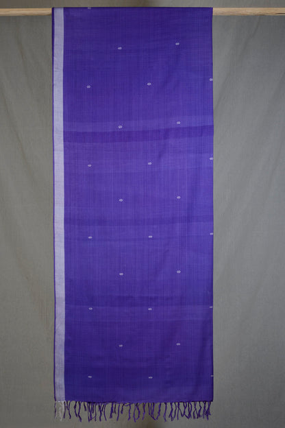 Handwoven Purple Bawanbooti Saree