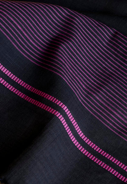 Cotton Stole - Black and Pink
