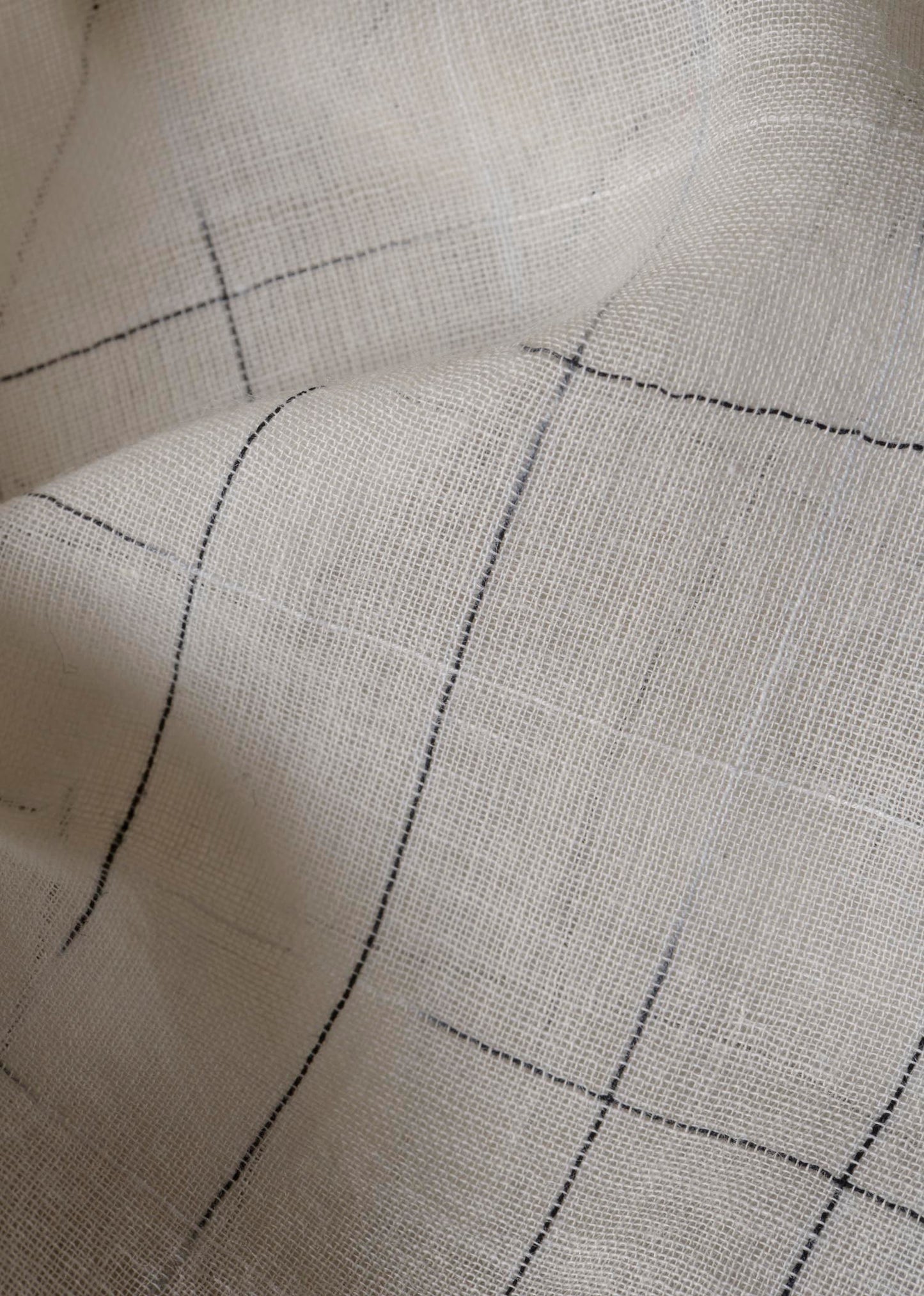 WHITE - all over abstract lines Saree