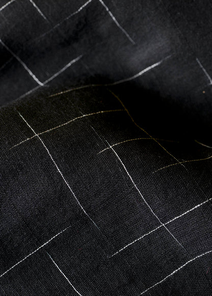 BLACK - all over abstract lines Saree