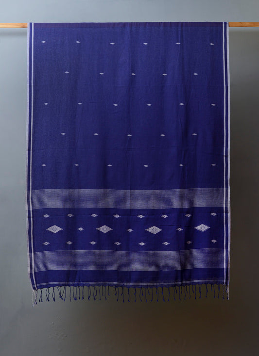 Dark Blue Jamdani Dupatta