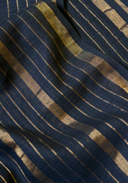 Black Gold Zari Stripes