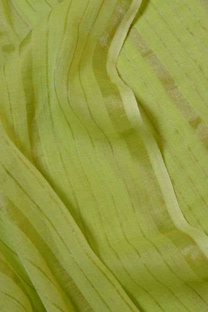 Green Silver Zari Stripes
