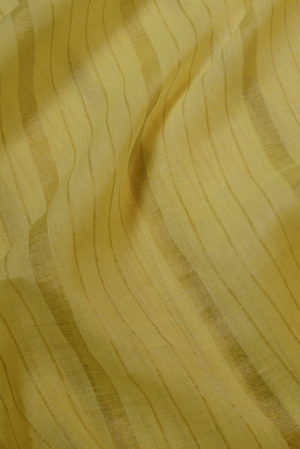 Yellow Silver Zari Stripes