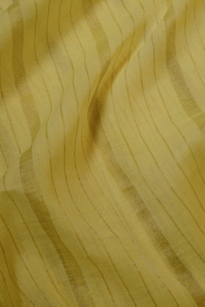 Yellow Silver Zari Stripes