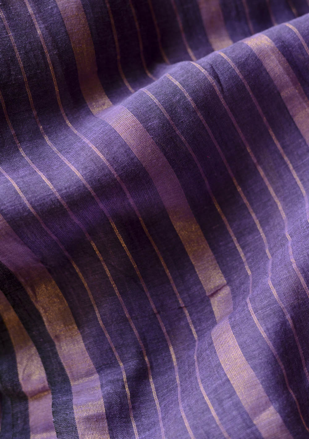 Mauve Gold Zari Stripes